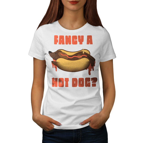 Hot Dog Junk Food Womens T-Shirt