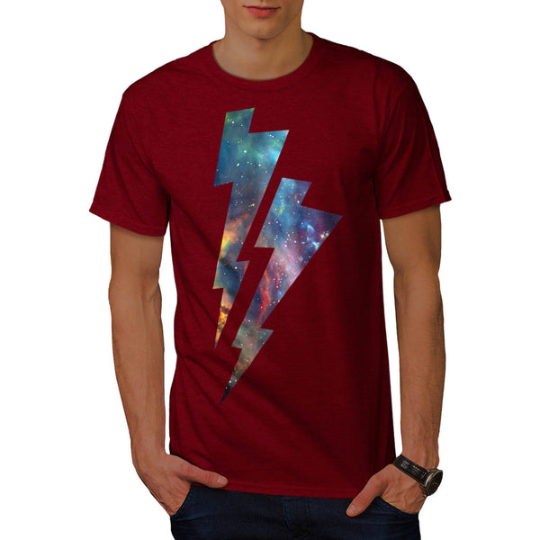 Lightning Strike Space Mens T-Shirt