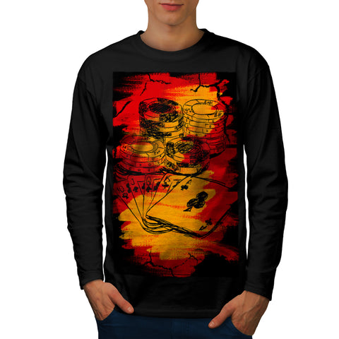 Graffiti Gambling Mens Long Sleeve T-Shirt