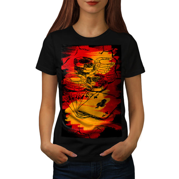 Graffiti Gambling Womens T-Shirt