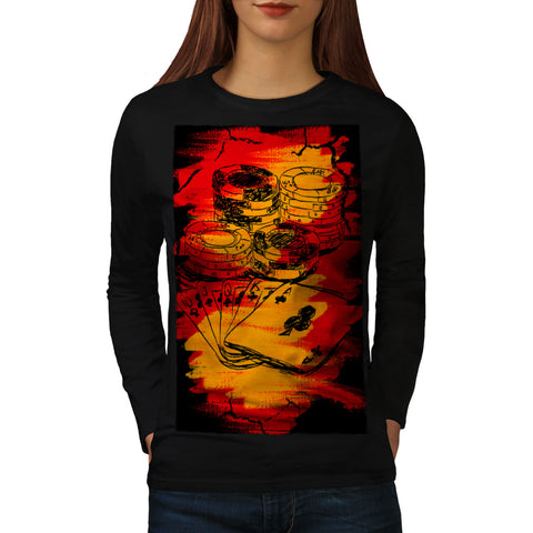 Graffiti Gambling Womens Long Sleeve T-Shirt