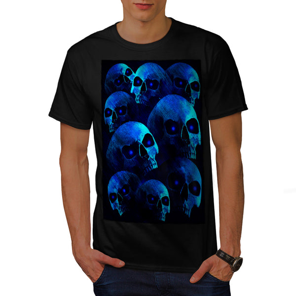 Skull Devil Eye Glow Mens T-Shirt