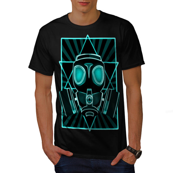 Gasmask Star Face Mens T-Shirt