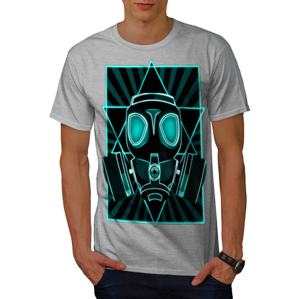 Gasmask Star Face Mens T-Shirt