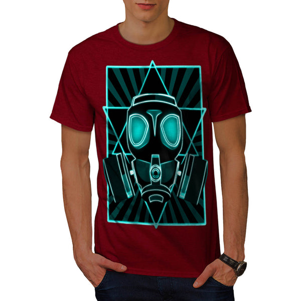 Gasmask Star Face Mens T-Shirt