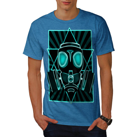 Gasmask Star Face Mens T-Shirt