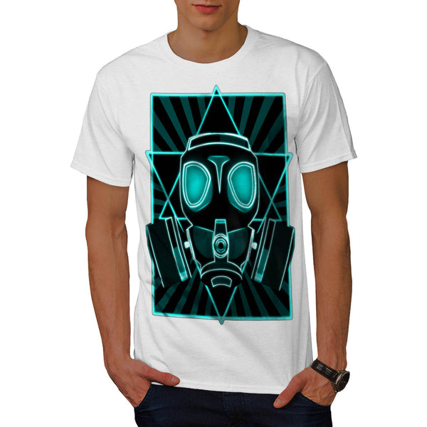 Gasmask Star Face Mens T-Shirt