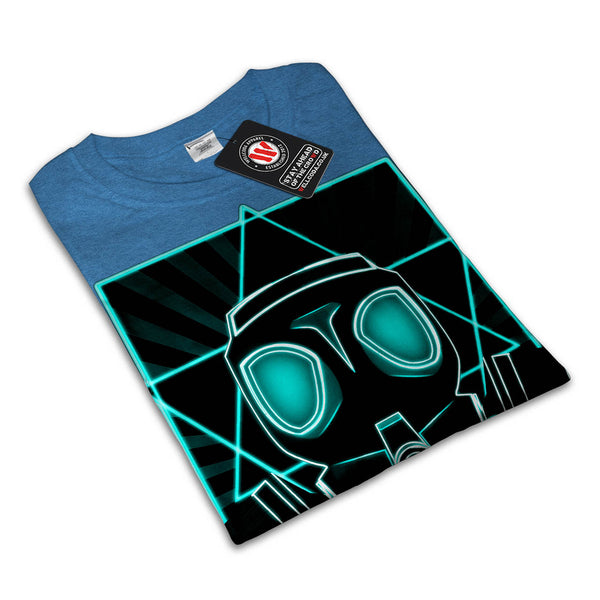 Gasmask Star Face Womens T-Shirt