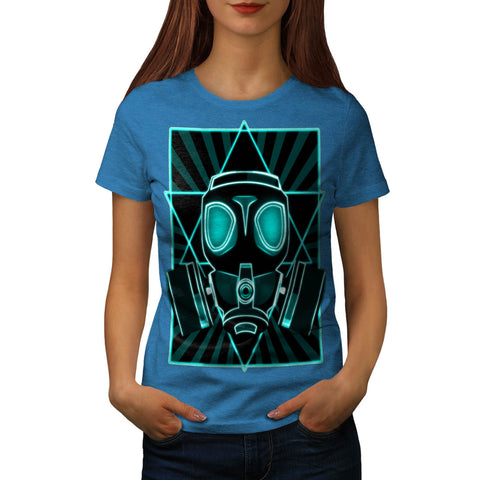Gasmask Star Face Womens T-Shirt