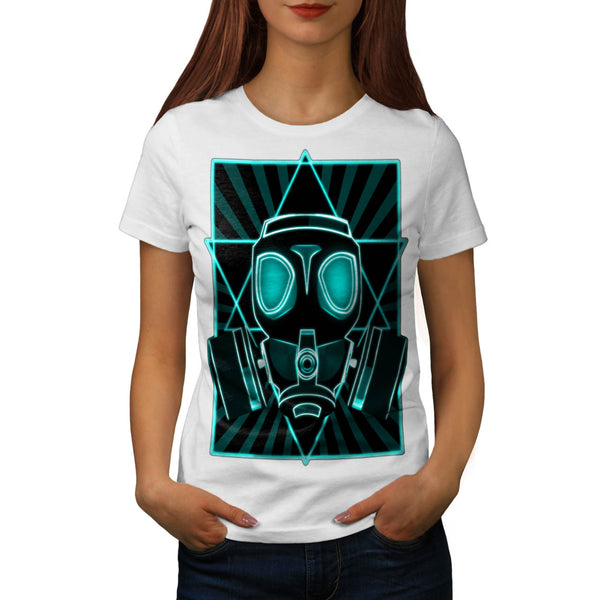 Gasmask Star Face Womens T-Shirt