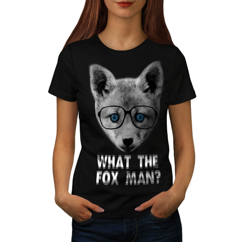 Fox Man Face Fun Womens T-Shirt