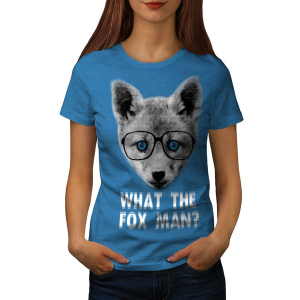 Fox Man Face Fun Womens T-Shirt