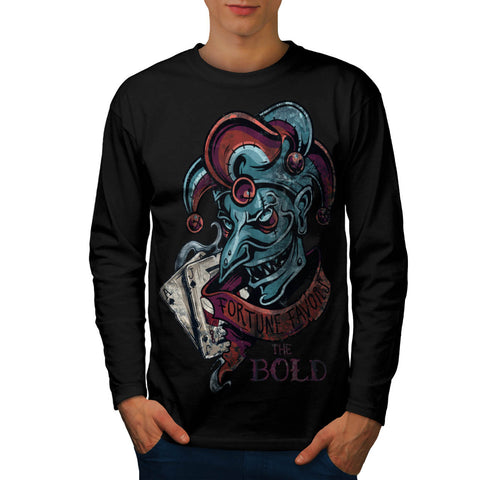 Evil Fortune Joker Mens Long Sleeve T-Shirt