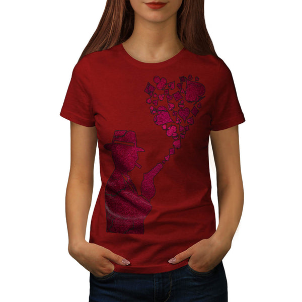 Card Heart Gangster Womens T-Shirt