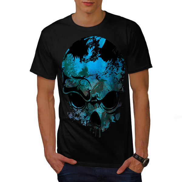 Skull Raven Tribal Mens T-Shirt