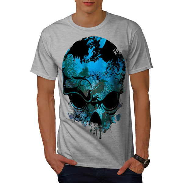 Skull Raven Tribal Mens T-Shirt