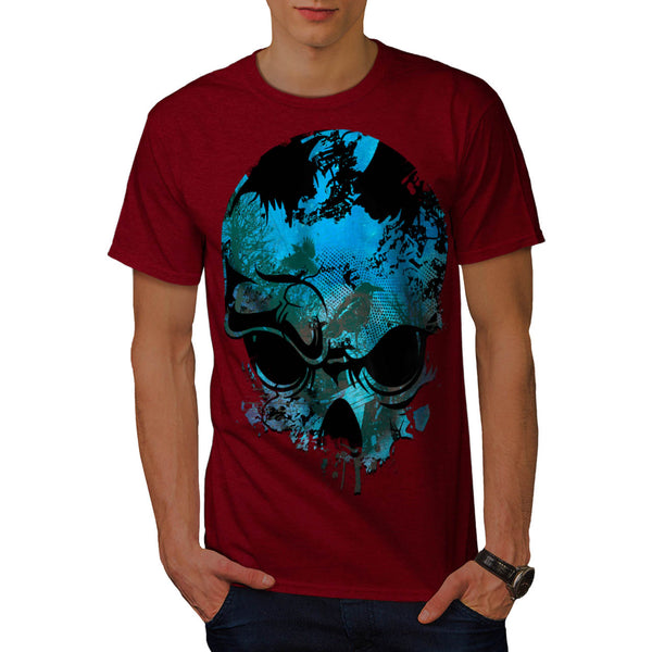 Skull Raven Tribal Mens T-Shirt