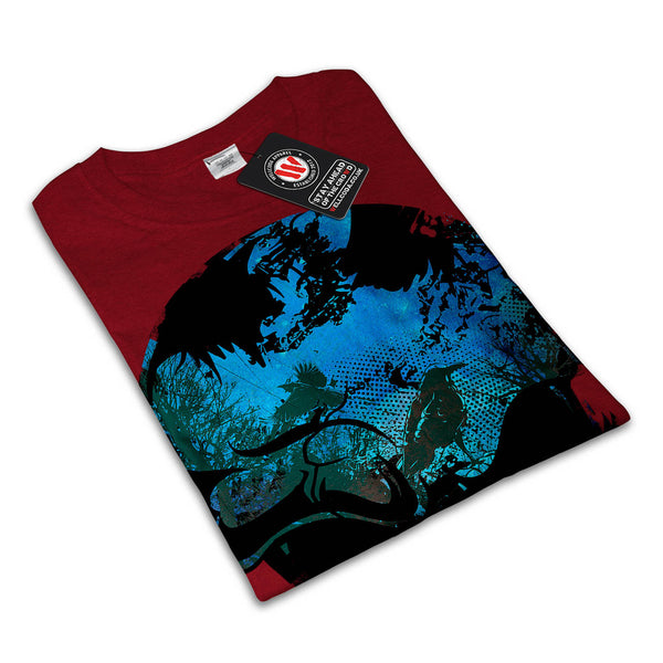 Skull Raven Tribal Mens T-Shirt