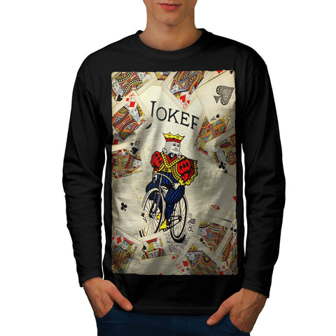 Card Shuffle Game Mens Long Sleeve T-Shirt