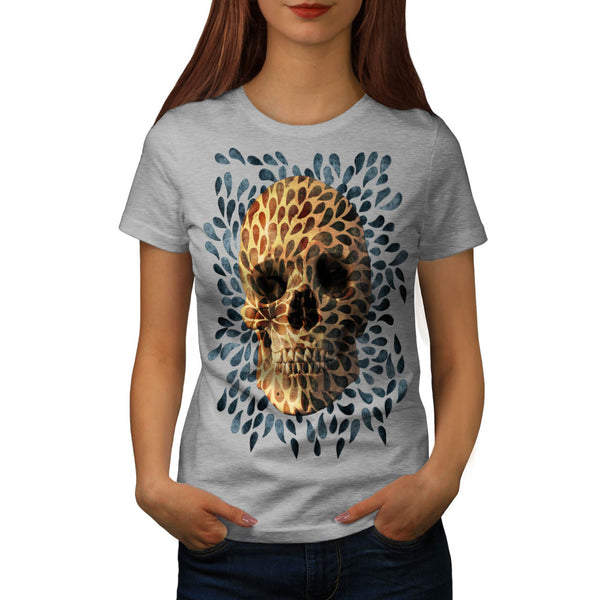 Skull Head Sugar Art Womens T-Shirt