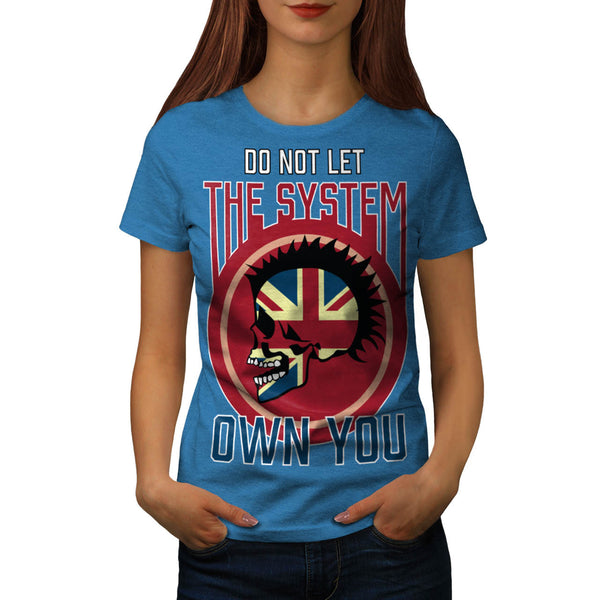 Skull Head Anarchy Womens T-Shirt