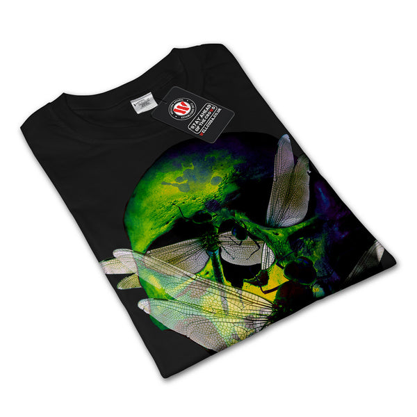Skull Glow Acid Art Mens Long Sleeve T-Shirt