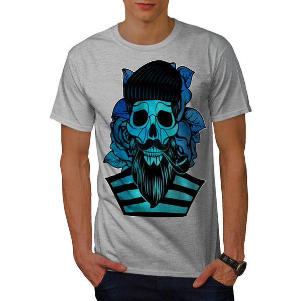 Skull Zombie Hipster Mens T-Shirt