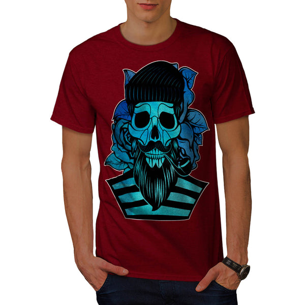 Skull Zombie Hipster Mens T-Shirt