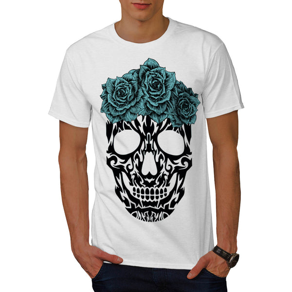 Skull Rose Tribal Mens T-Shirt
