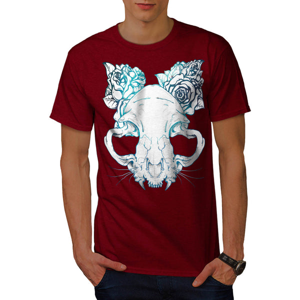 SKull Rose Beast Art Mens T-Shirt