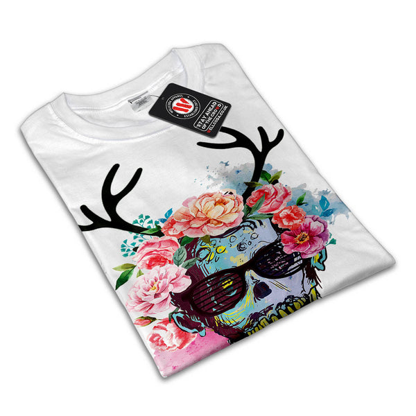 Skull Flower Zombie Womens T-Shirt
