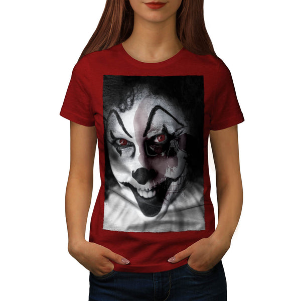 Halloween Clown Face Womens T-Shirt