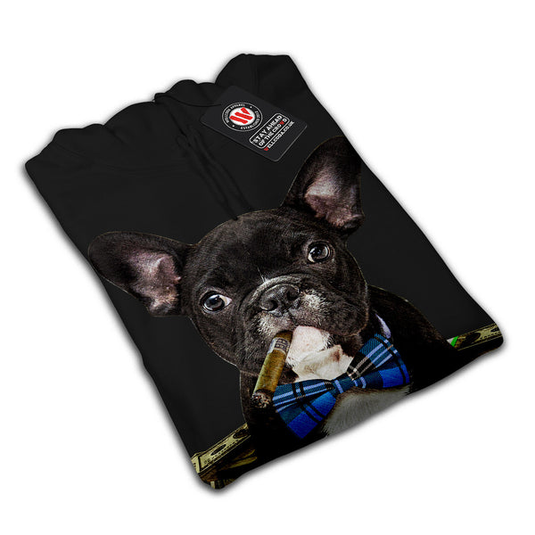 Pug Dog Poker Player Mens Hoodie