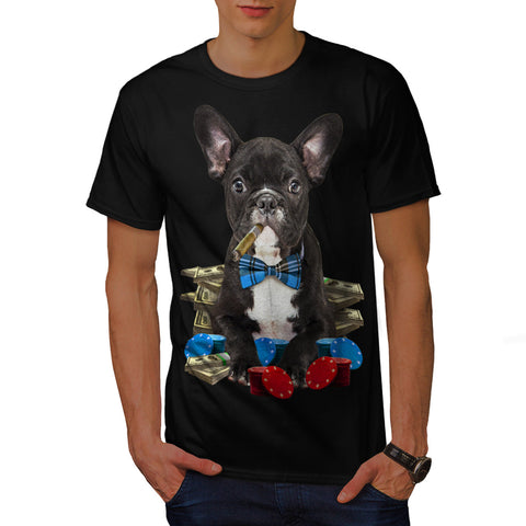 Pug Dog Poker Player Mens T-Shirt