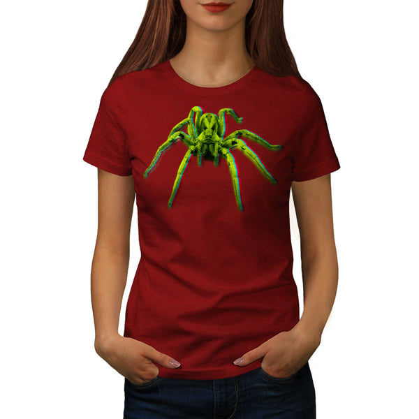Neon Color Spider Womens T-Shirt