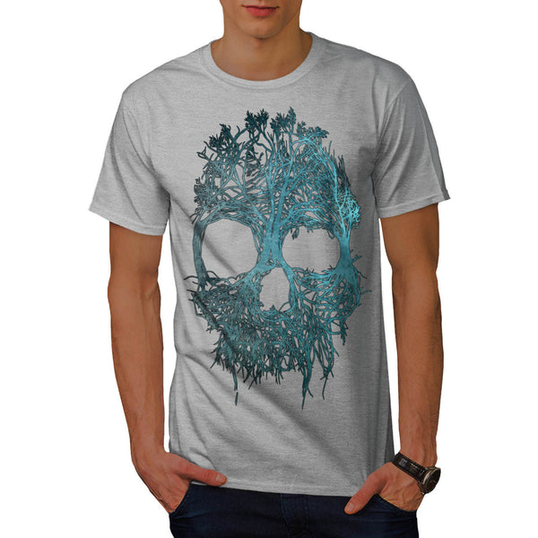 Skull Flower Glow Mens T-Shirt
