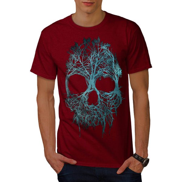 Skull Flower Glow Mens T-Shirt
