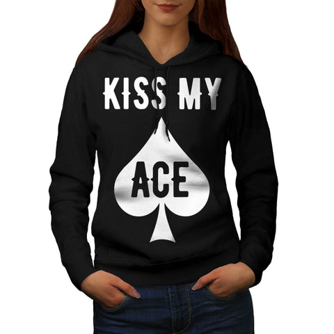 Cheeky Card Player Womens Hoodie