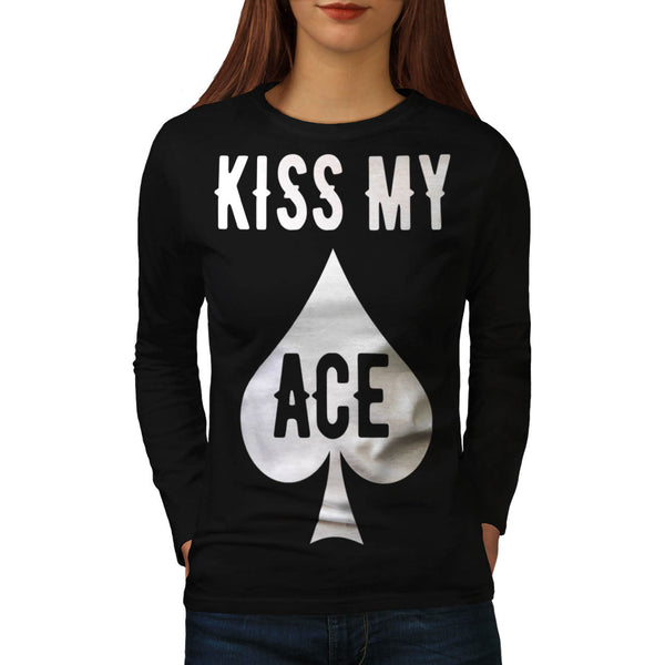 Cheeky Card Player Womens Long Sleeve T-Shirt