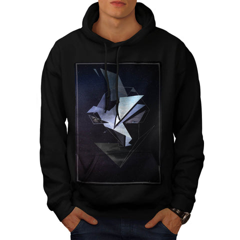 Face Fantasy Origami Mens Hoodie