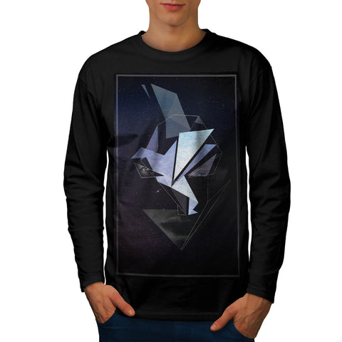 Face Fantasy Origami Mens Long Sleeve T-Shirt