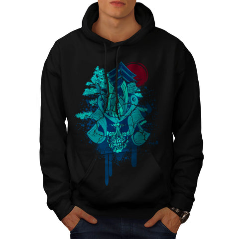 Japanese Death Skull Mens Hoodie