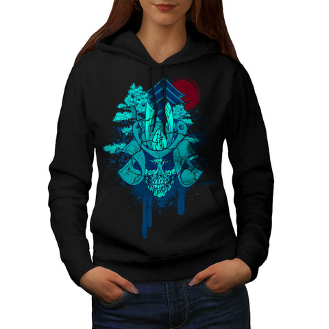 Japanese Death Skull Womens Hoodie