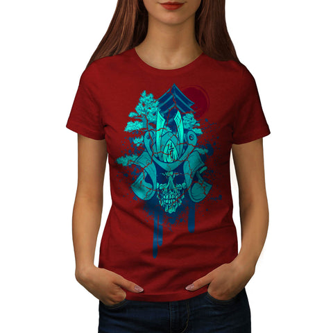 Japanese Death Skull Womens T-Shirt