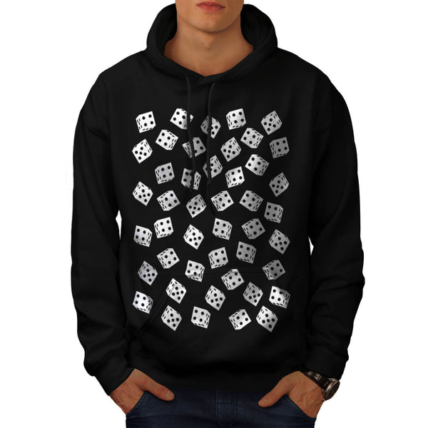 Lucky Dice Pattern Mens Hoodie