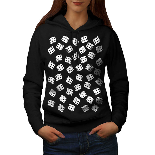 Lucky Dice Pattern Womens Hoodie