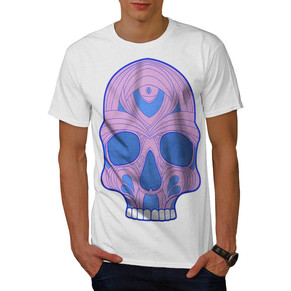 Skull Sugar Acid Art Mens T-Shirt