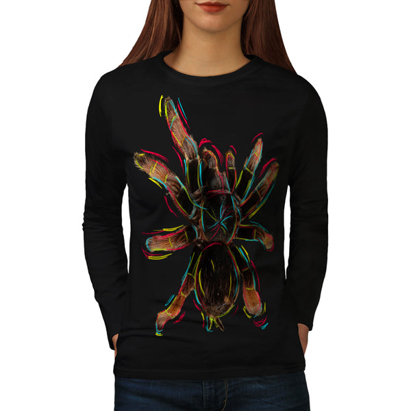 Rainbow Tarantula Womens Long Sleeve T-Shirt