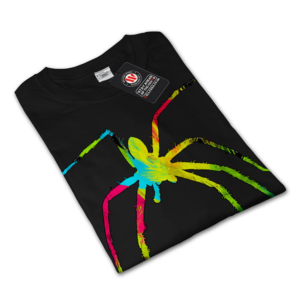 Vibrant Color Spider Mens Long Sleeve T-Shirt