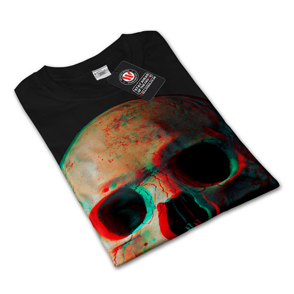 Skull Glow Evil Eyes Mens Long Sleeve T-Shirt